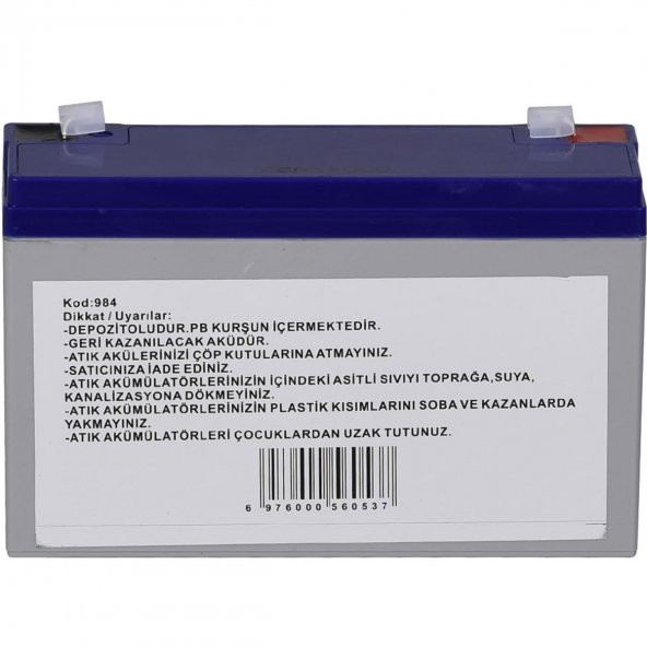 TUNEX 6V 12A 1,63 Kg Kuru Bakımsız Akü (151*50*94*100 Mm) TNX-6V12A - 7