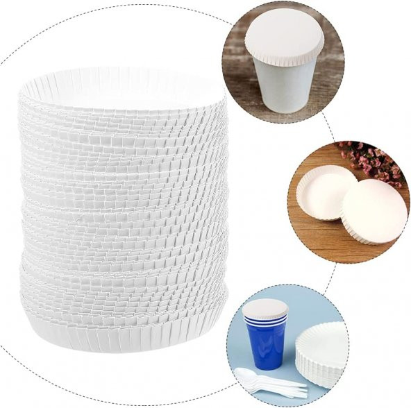 100 Adet Karton Bardak Kapak Tıkacı Kağıt Bardak Kapağı - 2