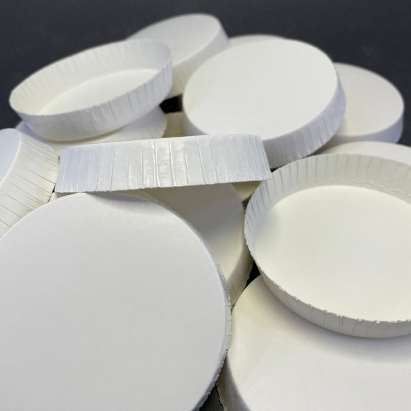 100 Adet Karton Bardak Kapak Tıkacı Kağıt Bardak Kapağı - 4