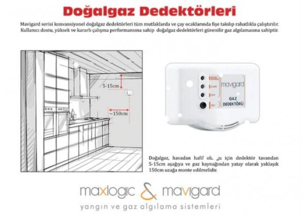 Mavigard Gdr-220M Konvansiyonel Doğalgaz Dedektörü Röle Çıkışlı - 3