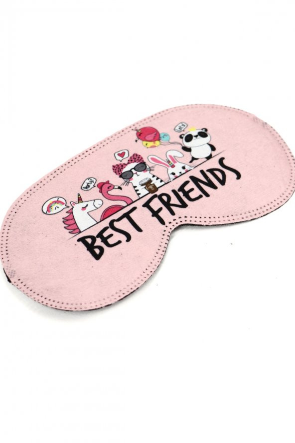 Yıkanabilir, Pamuklu, Seyahat Uyku Bandı, Uyku Maskesi, Best Friends