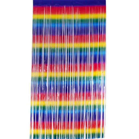 Metalize Rengarenk  Arka Fon Süs 100x200 cm