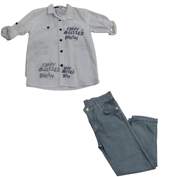 MİX LİFE CRAZY BRUSH BASKILI ERKEK ÇOCUK TAKIM