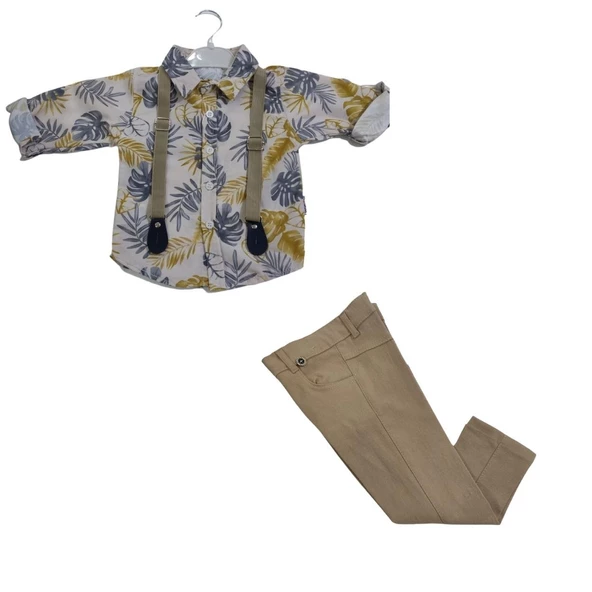 CİKKO BASKILI GÖMLEKLİ SLOPET ERKEK ÇOCUK TAKIM