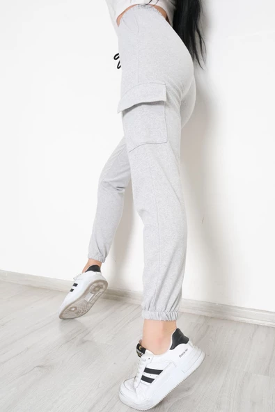 İki İplik Kargo Cepli Eşofman Altı Gri1 - 9238.1250. - 11