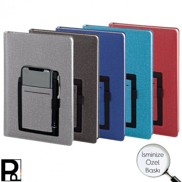 PULKO Notebook Klasik Cepli 336 Sayfa Termo Suni Deri Kapak AJANDA 2023 CEP'li (İSME ÖZEL BASKI),