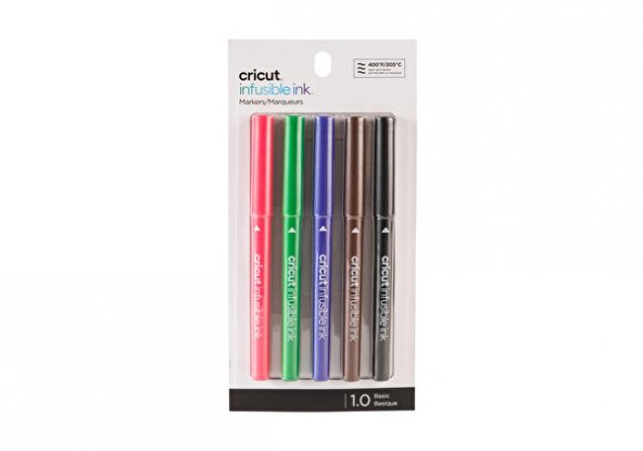 CRICUT 2006256 EXPLORE MAKER INFUSIBLE INK ORTA UÇLU KALEM SETI 5LI PAKET TEMEL RENKLER - 1