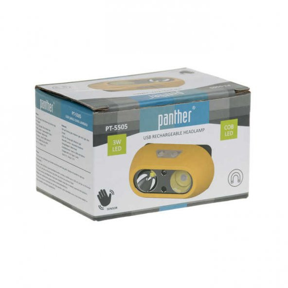 PANTHER USB Şarjlı LED Kafa Lambası 800 Lümen PT-5505 - 4