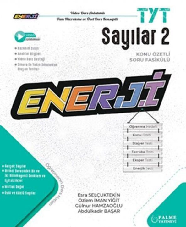 TYT Sayılar 2 Enerji Konu Özetli Soru Fasikülü Palme Yayınları
