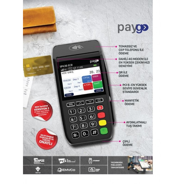 Paygo Machine PAYGO 4G YAZARKASA POS yazar kasa pos cihazı y - PttAVM