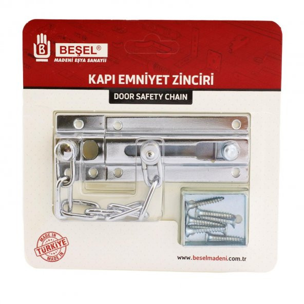 Sürgülü Kapı Emniyet Zinciri Çelik Kapı Emniyet Zinciri Krom - 4