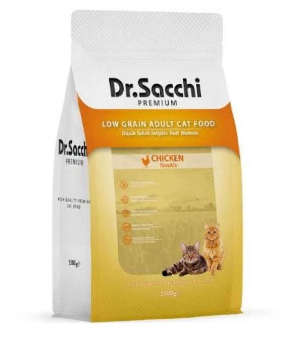 Dr.Sacchi Tavuklu Yetişkin Kedi Maması 1.5 Kg