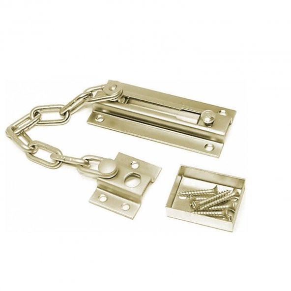 Sürgülü Kapı Emniyet Zinciri Çelik Kapı Emniyet Zinciri Sarı - 3