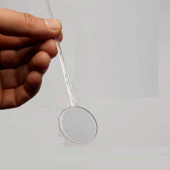 250 Adet Plastik Kokteyl Karıştırıcı Şeffaf Yuvarlak Çubuk Kaşık - 3