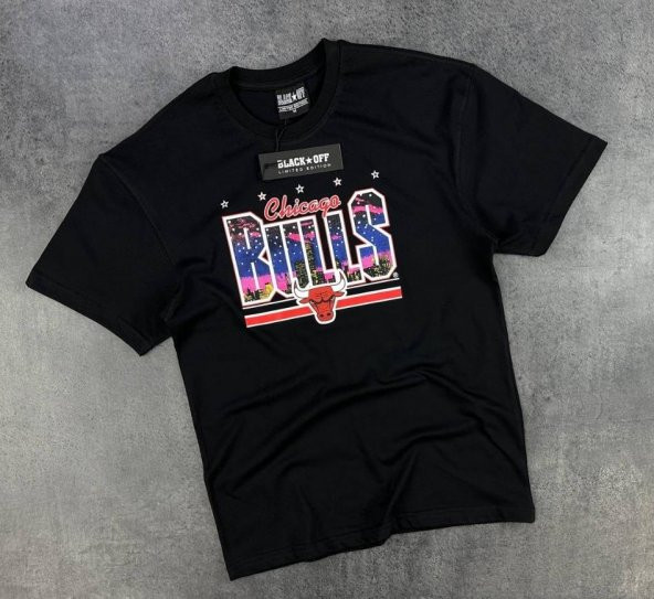 Ral Sport Chicago Bulls Oversize T-Shirt Siyah