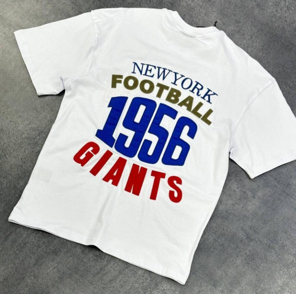 Ral Sport New York Giants Oversize T-Shirt Beyaz - 3
