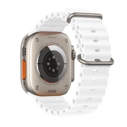 Polham Apple Watch 4-5-6 İle Uyumlu 44mm Marine Loop Silikon Kordon, Ultra Hafif ve Rahat Kayış - 5