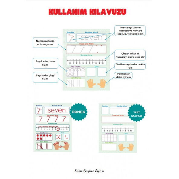 Okul Öncesi Sayılar YAZ SİL Kitabı - Resim 2