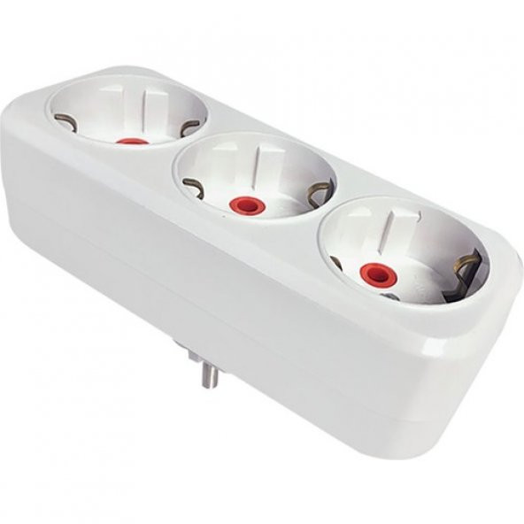 MUTLUSAN ÜÇLÜ TOPRAKLI  FİŞ-PRİZ DÜZ ürün görseli 1