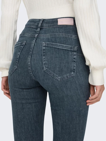 ONLY Bayan Yüksek Bel Dar Kesim Kot Pantolon 15300063 - Resim 5