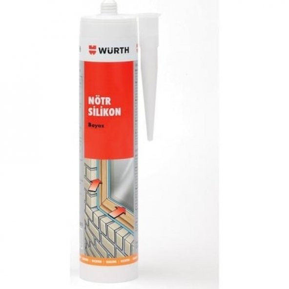 Würth Nötr Silikon Beyaz 310ml 202824