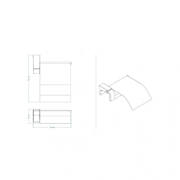 Duxxa Deppot F1 Kapaklı Tuvalet Kağıtlık A.1708 - 2