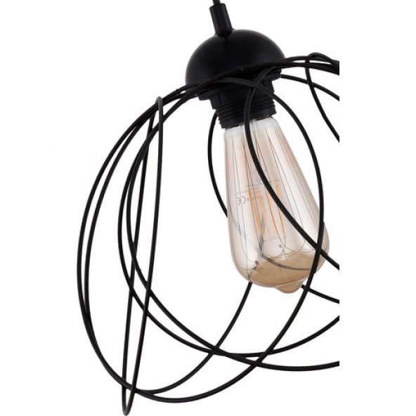 Begüsa Leylak Tekli Siyah Avize - 4