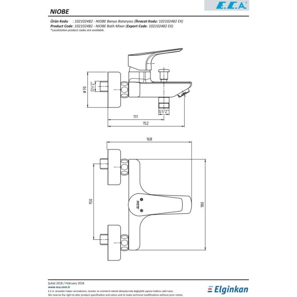 Eca Nıobe Banyo Batarya 102102482 - 2