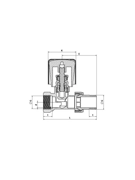 Klepsan Düz Radyatör Vanası 1/2 - 2