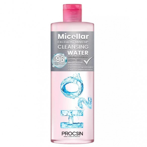 PROCSIN Aqua Bio H2O Yüz ve Makyaj Temizleyici Micellar Cleansing Water 200 ML