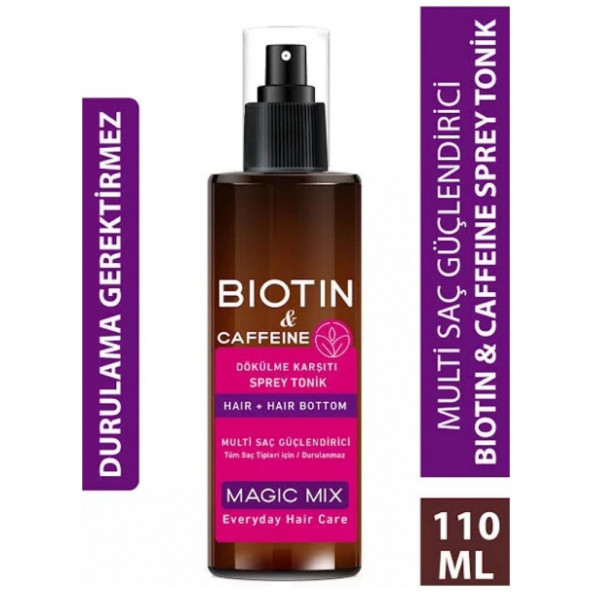 MAGIC MIX Biotin ve Kafein Içeren Saç Kökü Güçlendirici Hızlı Uzamaya Yardımcı Tonik 110 ml