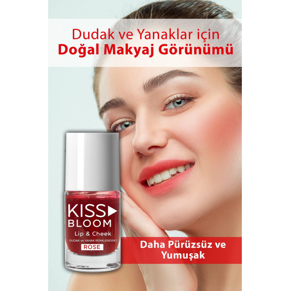 PROCSIN Kiss & Bloom Doğal Görünümlü Dudak ve Yanak Renklendirici Lip & Cheek Rose 11 ml