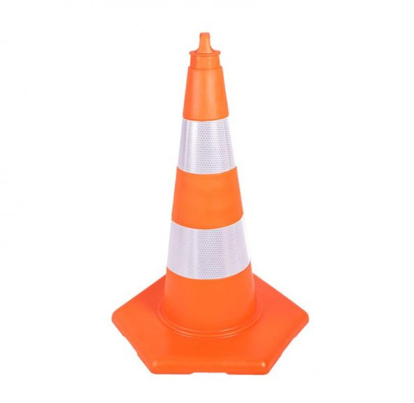 Trendyapimarket 52 cm Kırılmaz Trafik Konisi 0.9 kg Çift Reflektifli