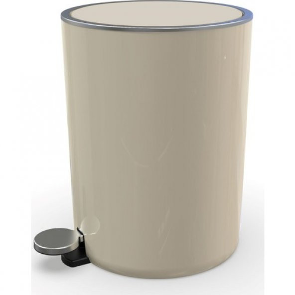 Primanova M-E66-09 Lenox Pedallı Çöp Kovası Bej 5 Lt - Resim 4