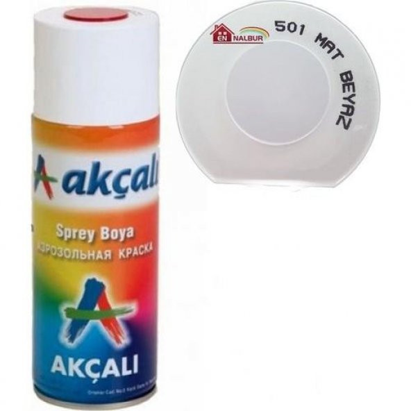 Akçalı 501 Sprey Boya Mat Beyaz 400ml