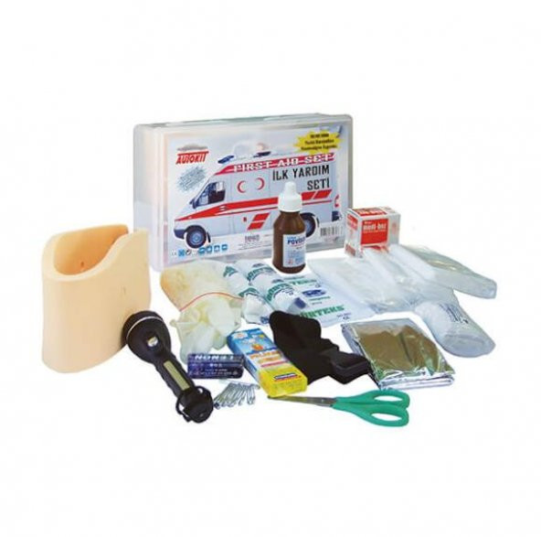 Autokit İlk Yardım Çantası Şeffaf Kutulu Karayollarına Uyumlu