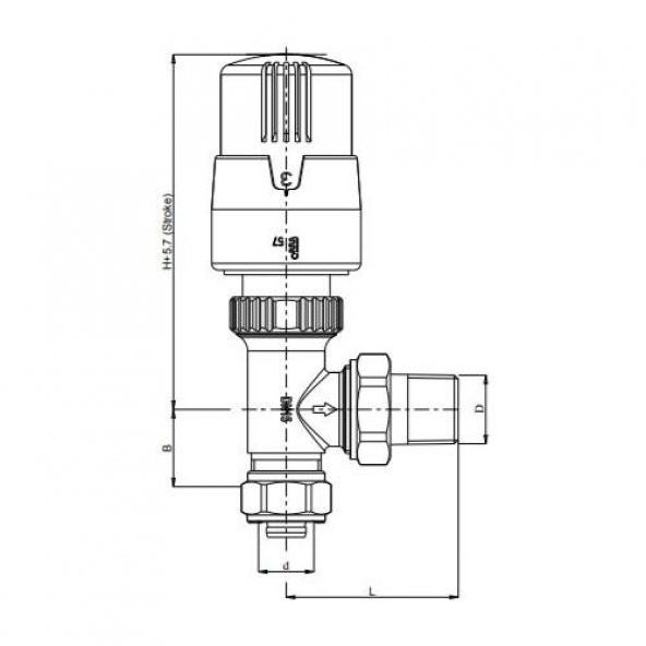 Eca Termostatik Radyatör Valfi Köşe Pex Trv4 16x2 602120780 - 2