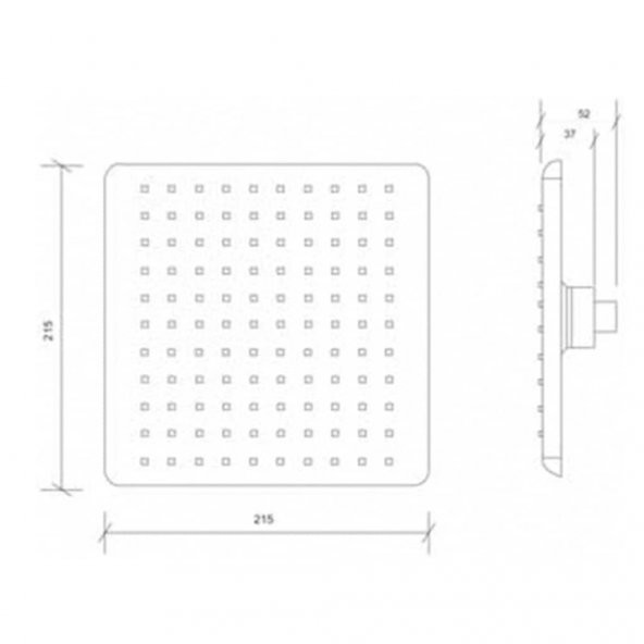 Tema 55270 Tetra Tepe Duş Başlığı - 2