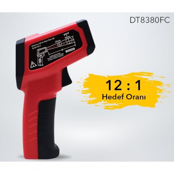 DT8380FC Kızılötesi Lazerli Termometre 380°C - 6