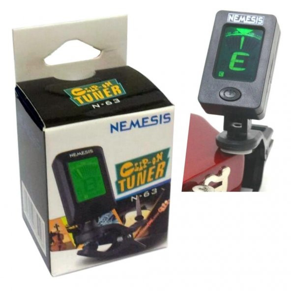 Akort Aleti Tuner Nemesis N63 Mini  - Akort Cihazı Bağlama Saz Gitar Keman