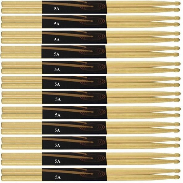 Chroma Baget - Davul - 12 Adet  Bateri Bageti Drumsticks ( Çift ) 5A