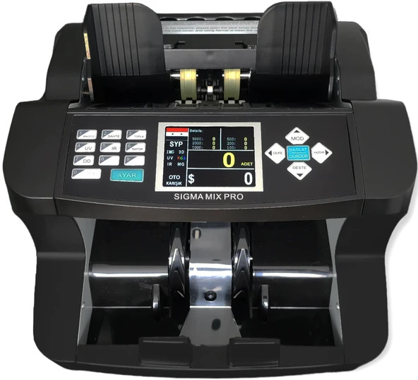 Sigma Mix Pro Karışık Para Sayma Makinesi TL, EUR, USD, GBP, SRY Destekli, Sahte Kontrollü - 5