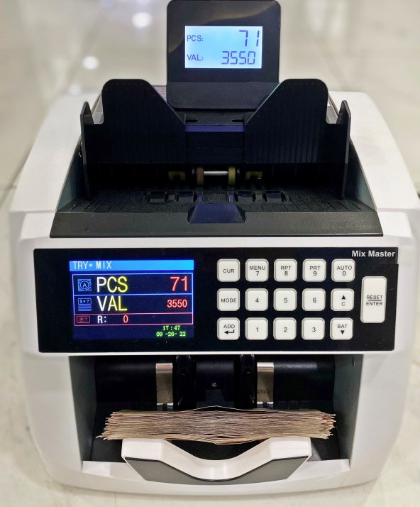 Sigma Mix Master Çift CISlı 10 Ülkeli Para Sayma Makinesi
