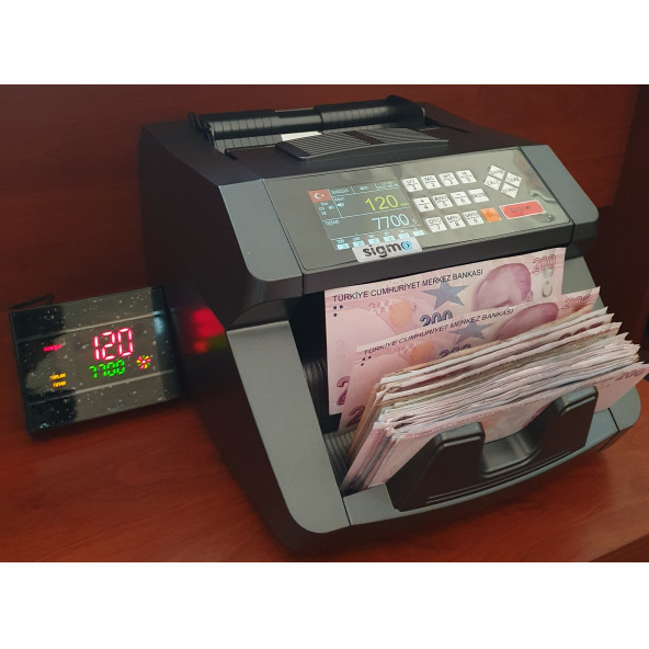 Sigma Para Sayma Makinesi SC 7520 Sahte Kontrollü Full  Model 2023 - 2