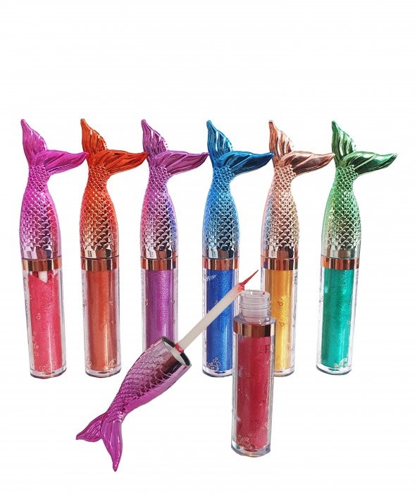 6lı Renkli Balık Desenli Liquid Eyeshadow Göz Farı