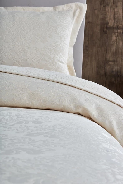 Pera Çift Kişilik Yatak Örtüsü Seti Pike Takımı Şönil %100 Pamuk Yıkanabilir - 9