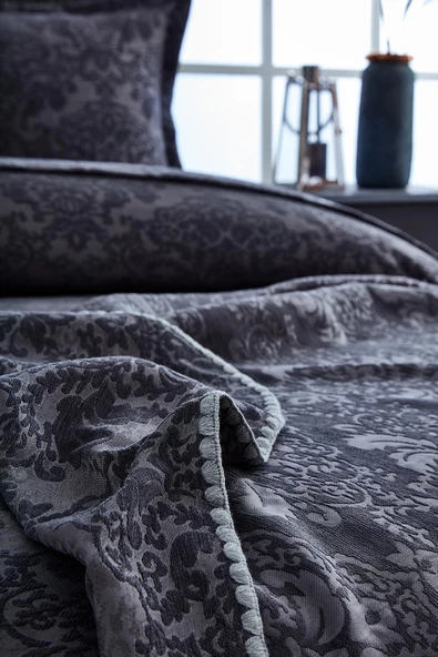 Pera Çift Kişilik Yatak Örtüsü Seti Pike Takımı Şönil %100 Pamuk Yıkanabilir - 5