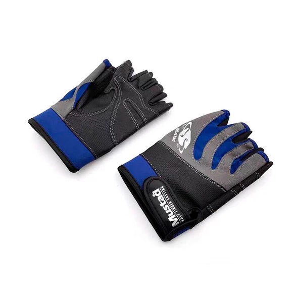 Mustad Yarım Parmak Casting Balıkçı Eldiveni  Standart XL