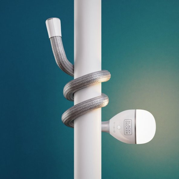 BLACK+DECKER BDCFSL01 Black + Decker Snake Light 2 Ayar Kademeli Esnek ve Şarj Edilebilir Lamba, Yılan Işık - 5