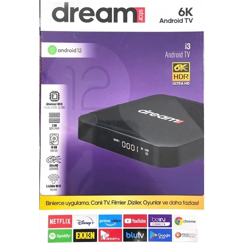 Dreamstar I3 2gb Ram 16GB Hafıza 6k Android Tv Box ürün görseli 1